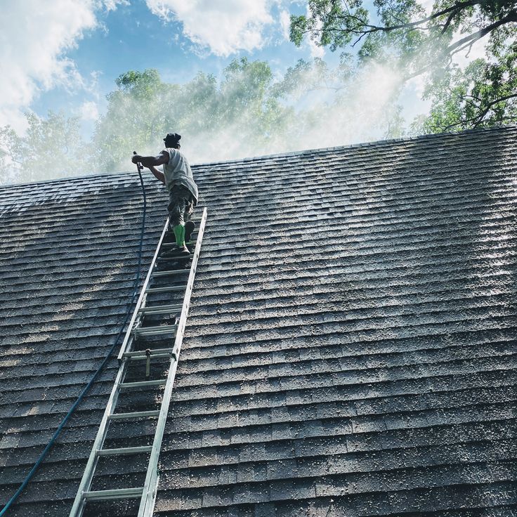 Power Wash Roof Cleaning